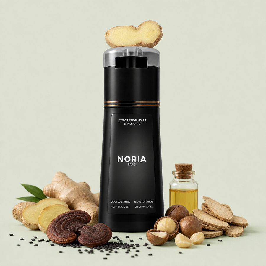 Ingrédients naturels reishi gingembre du shampoing Noria